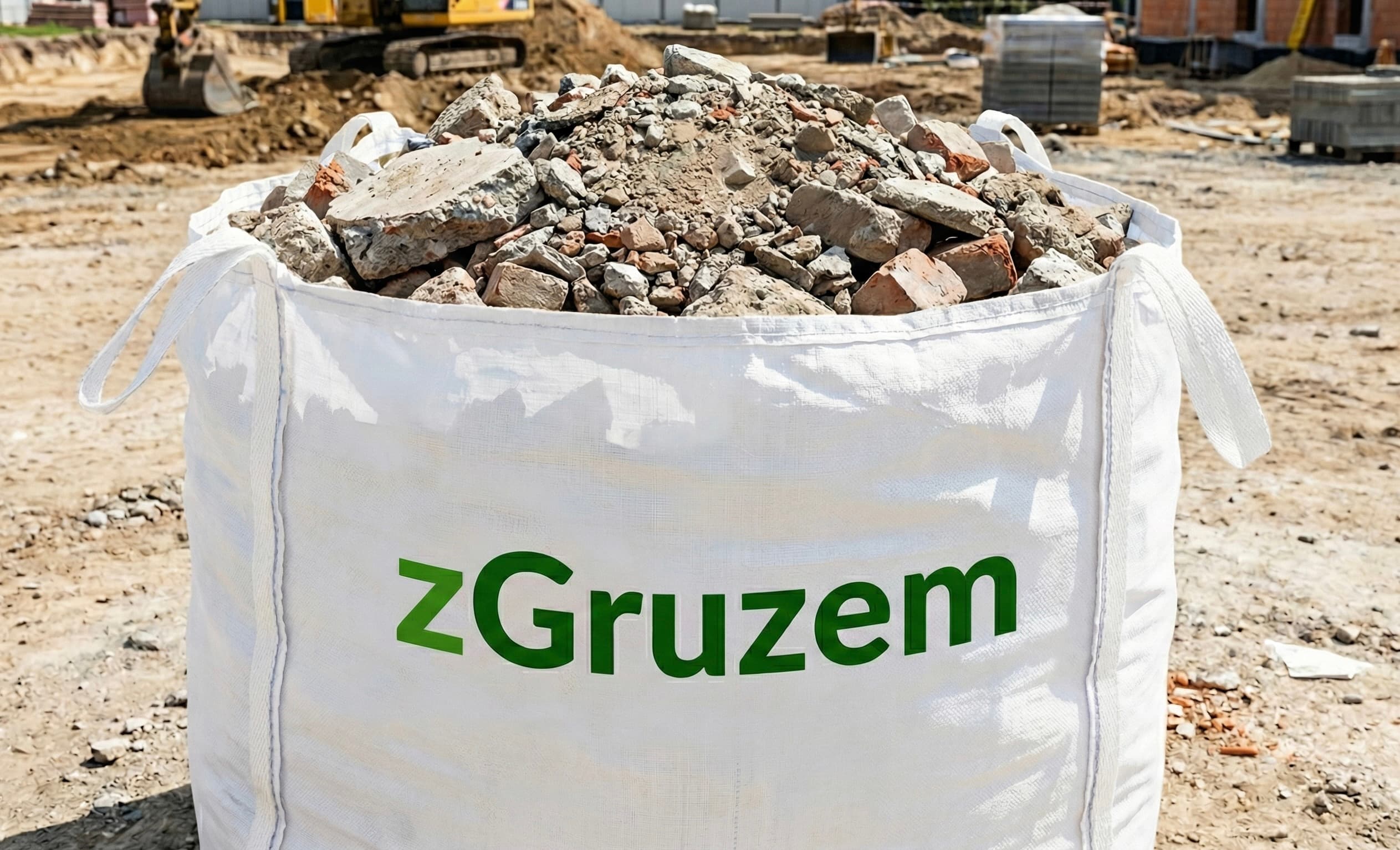 Worki Big Bag na placu budowy